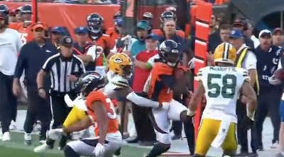 Packers DB Hit Broncos’ Jerry Jeudy So Hard in the Groin While Trying to Force a Fumble