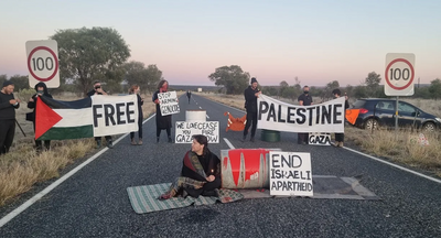 Pine Gap protesters say Palestinians and Indigenous peoples share ‘same interests’