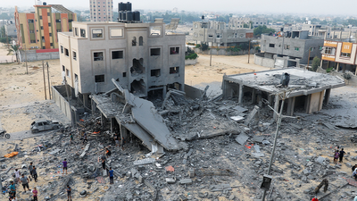 Watch live: View over Israel-Gaza border as Netanyahu attacks Hezbollah targets