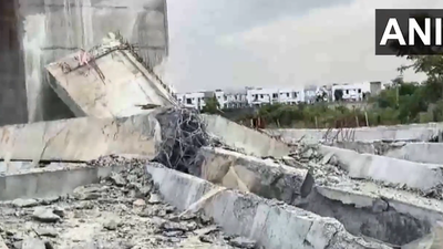 One person dead as portion of under-construction bridge collapses in Palanpur in Gujarat