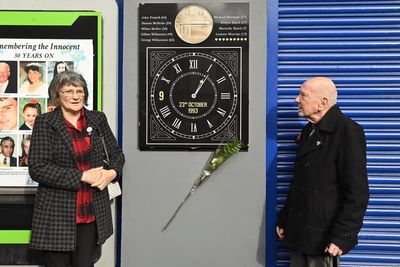 Families of Shankill Road bomb victims unveil memorial on anniversary of attack