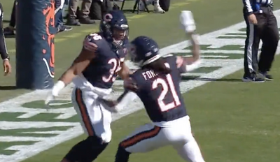 Here’s the possible reason Bears players were mock slap-fighting after a touchdown