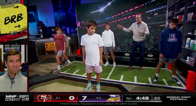 Peyton Manning got his son Marshall and some friends to draw up a play on the ManningCast