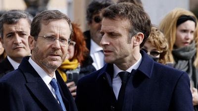 Watch live: Israeli president Herzog meets with Macron as more hostages released