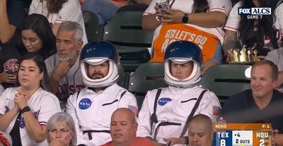Sad Astros fans in space suits sum up the Game 7 blowout loss to Rangers
