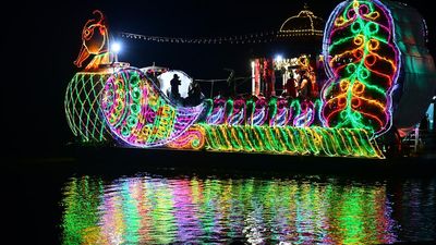 Colourful Teppotsavam marks the end of Dasara festivities at Kanaka Durga temple atop Indrakeeladri