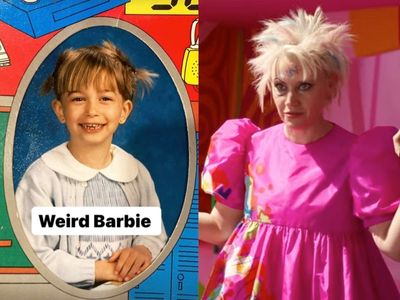 Hailey Bieber shares ‘Weird Barbie’ throwback photo that closely resembles Kate McKinnon’s Barbie role