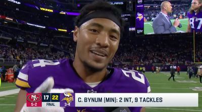Vikings DB Uses Live Postgame NFL Network Interview to Ask for Help for His Wife