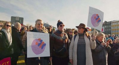 Women, including PM Katrin Jakobsdottir, go on strike in Iceland, the world’s most gender equal society