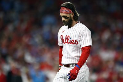 MLB fans roasted Bryce Harper for wearing 76ers jersey to NLCS Game 7