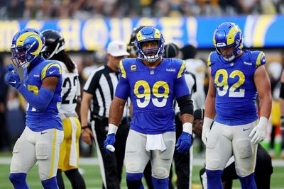 Watch: Aaron Donald mic’d up vs. Steelers, tells officials ‘that’s a bad spot’