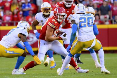 A mic’d-up Travis Kelce yelling ‘PSYCH!’ at a Chargers defender is utterly hilarious