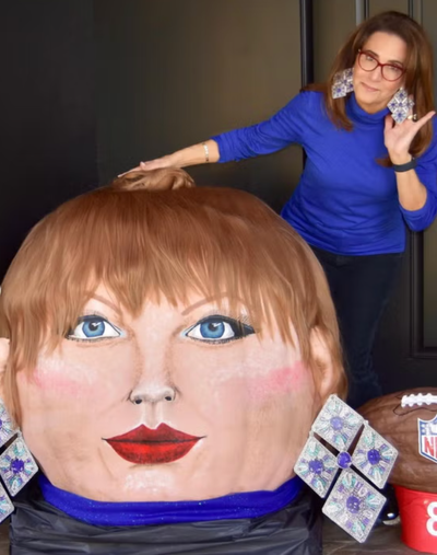 Woman designs 399-pound pumpkin that looks just like Taylor Swift for a good cause