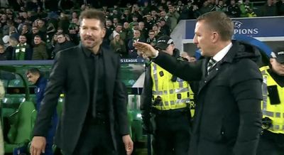 'Classless' Simeone slated for sour Brendan Rodgers handshake following Celtic clash