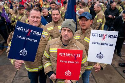 Firefighters protest outside Holyrood as cuts lead to ‘crisis’