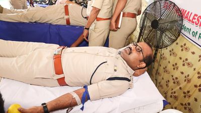 Police personnel donate blood to mark Martyrs’ Week