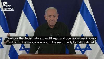 Netanyahu confirms Israeli troops in Gaza and warns of 'long, difficult' war with Hamas
