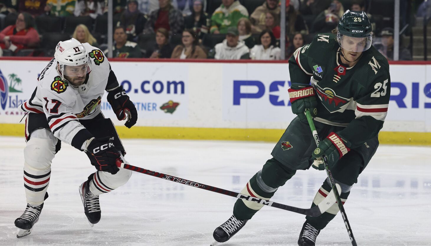 Blackhawks’ Jason Dickinson has deceptive speed to…