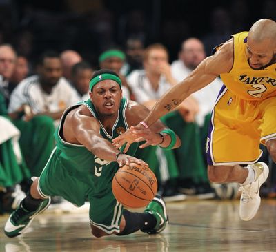 From rivals to allies: How the Lakers-Celtics battles of Paul Pierce, Derek Fisher planted seeds of green