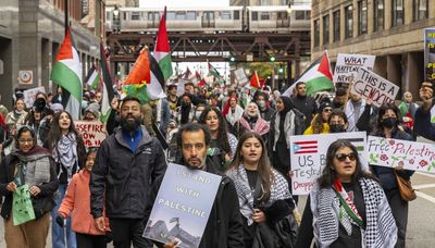 Pro-Palestinian demonstrators hold downtown rally for 3rd weekend