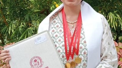 Afnan tops in Hyderabad Central University MA English