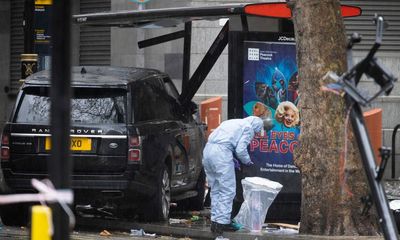 Driver crashes into pedestrians at bus stop in central London