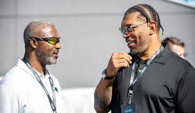 Scenes from Panthers Hall of Honor inductions of Julius Peppers, Muhsin Muhammad