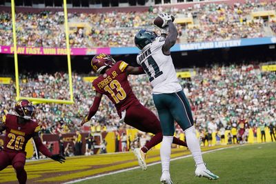 Eagles’ A.J. Brown makes NFL history with six straight games of 125-plus yards receiving