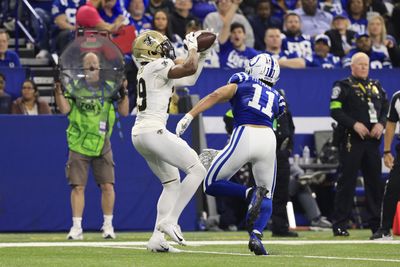 WATCH: Paulson Adebo comes down with huge interception against Colts