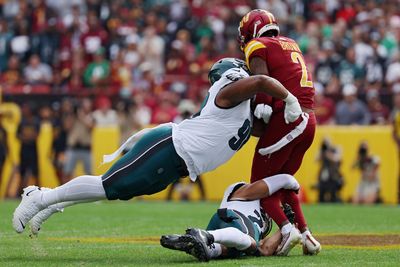Eagles’ DT Jalen Carter to undergo MRI on back injury suffered in win over Commanders