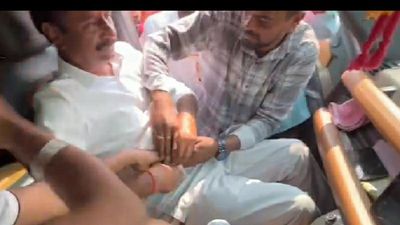 Medak MP Kotha Prabhakar Reddy stabbed in stomach