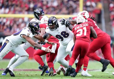 LOOK: Best photos from the Ravens 31-24 win over the Cardinals in Week 8