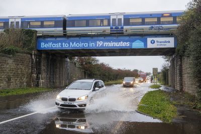 Flooding hits parts of Northern Ireland as amber warning comes into effect