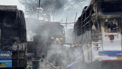 Another major fire accident in Bengaluru; 18 buses destroyed