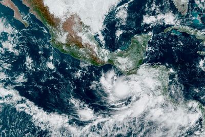 Tropical Storm Pilar heads toward El Salvador and is expected to bring heavy rain to Central America