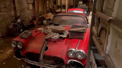 Classic Corvette, Jaguar E-Type Look Beat Up But Salvageable In UK Barn Find