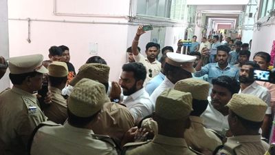 Perambalur Collectorate scuffle | Aide of T.N. Transport Minister among DMK men booked for assaulting government officials
