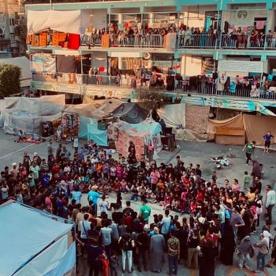 ‘We give them hope and happiness for a while’: breakdancers perform for children in war-torn Gaza