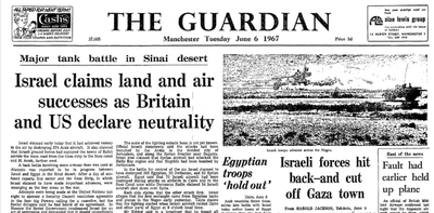 UK newspaper coverage of the 1967 six-day Arab-Israeli war foresaw decades of conflict in Middle East