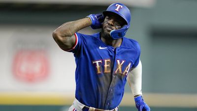 Rangers' Adolis García Out of World Series Game 4 Lineup After Exiting Game 3 With Side Tightness