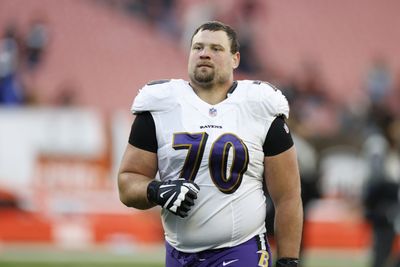 Ravens HC John Harbaugh congratulates G Kevin Zeitler on unique NFL accomplishment