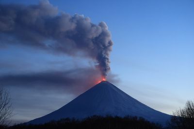 Eruption of Eurasia's tallest active volcano sends ash columns above a Russian peninsula