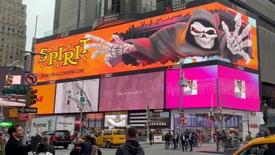 Times Square Gets in the Halloween Spirit with This 3D Billboard