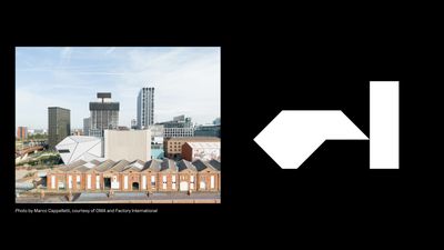 North and Peter Saville turn landmark new cultural venue into a sharp logo design for Factory International