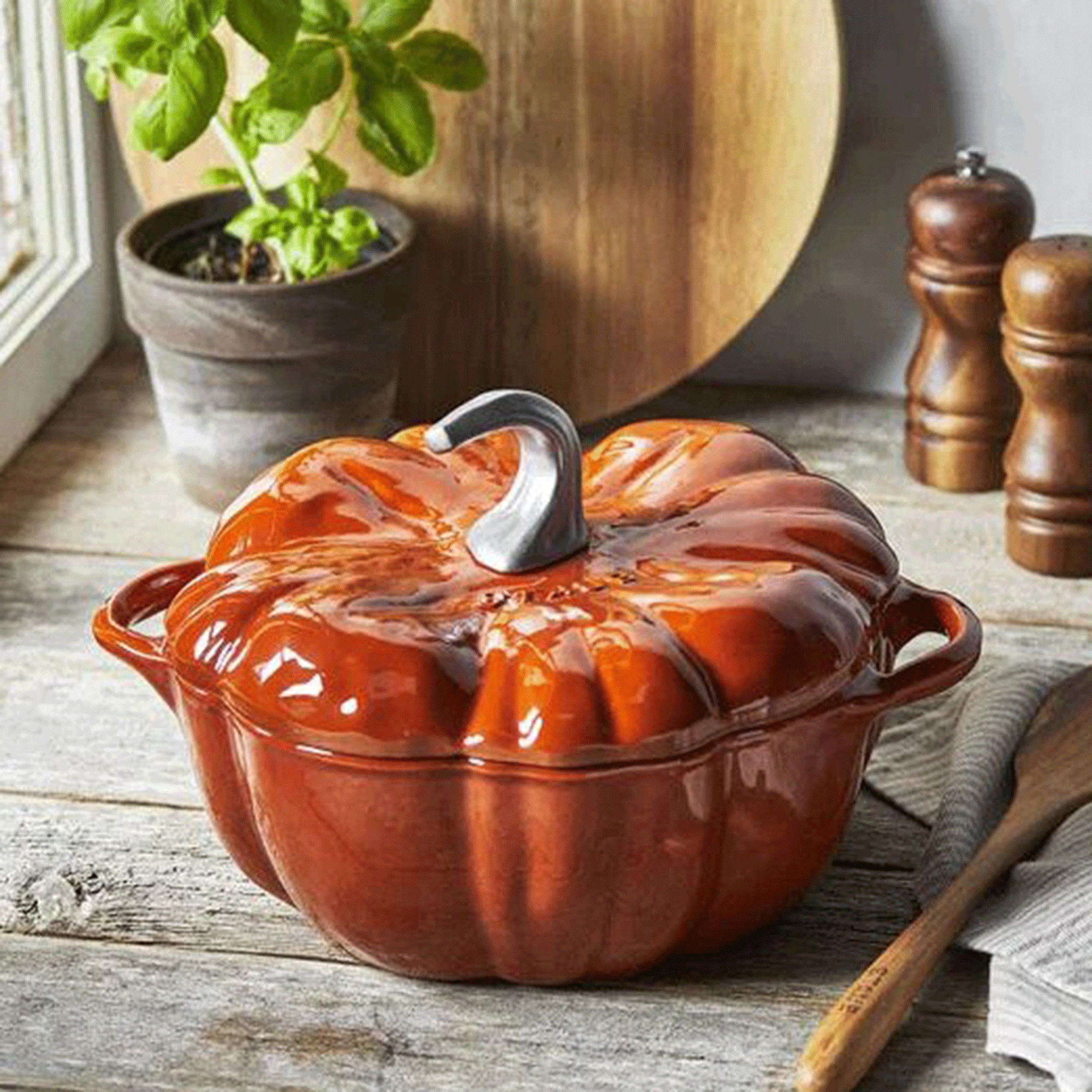 Beautiful 5 Quart Cast Iron Round Dutch Oven, Thyme Green by Drew Barrymore