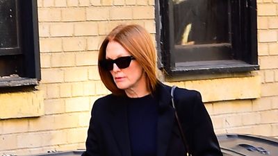 Julianne Moore just proved that wide leg jeans and a pair of Adidas makes the best combo at any age