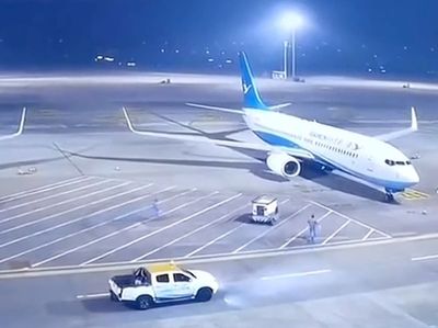 Runaway trailer crashes into parked plane at airport