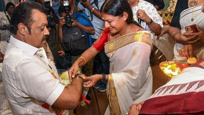 Security check at event attended by Suresh Gopi in Kochi