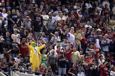 Diamondbacks fans started tossing paper airplanes while watching a World Series blowout