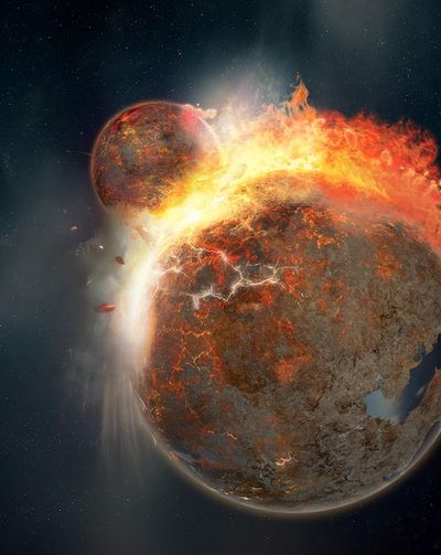 Crash That Formed the Moon Left Bits Of An Alien Planet Inside Earth
